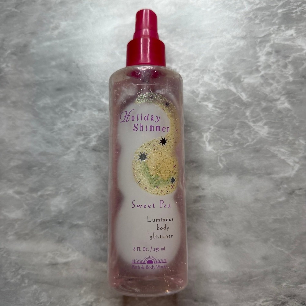 Bath and Body Holiday Shimmer Sweet Pea Mist Spray Discontinued